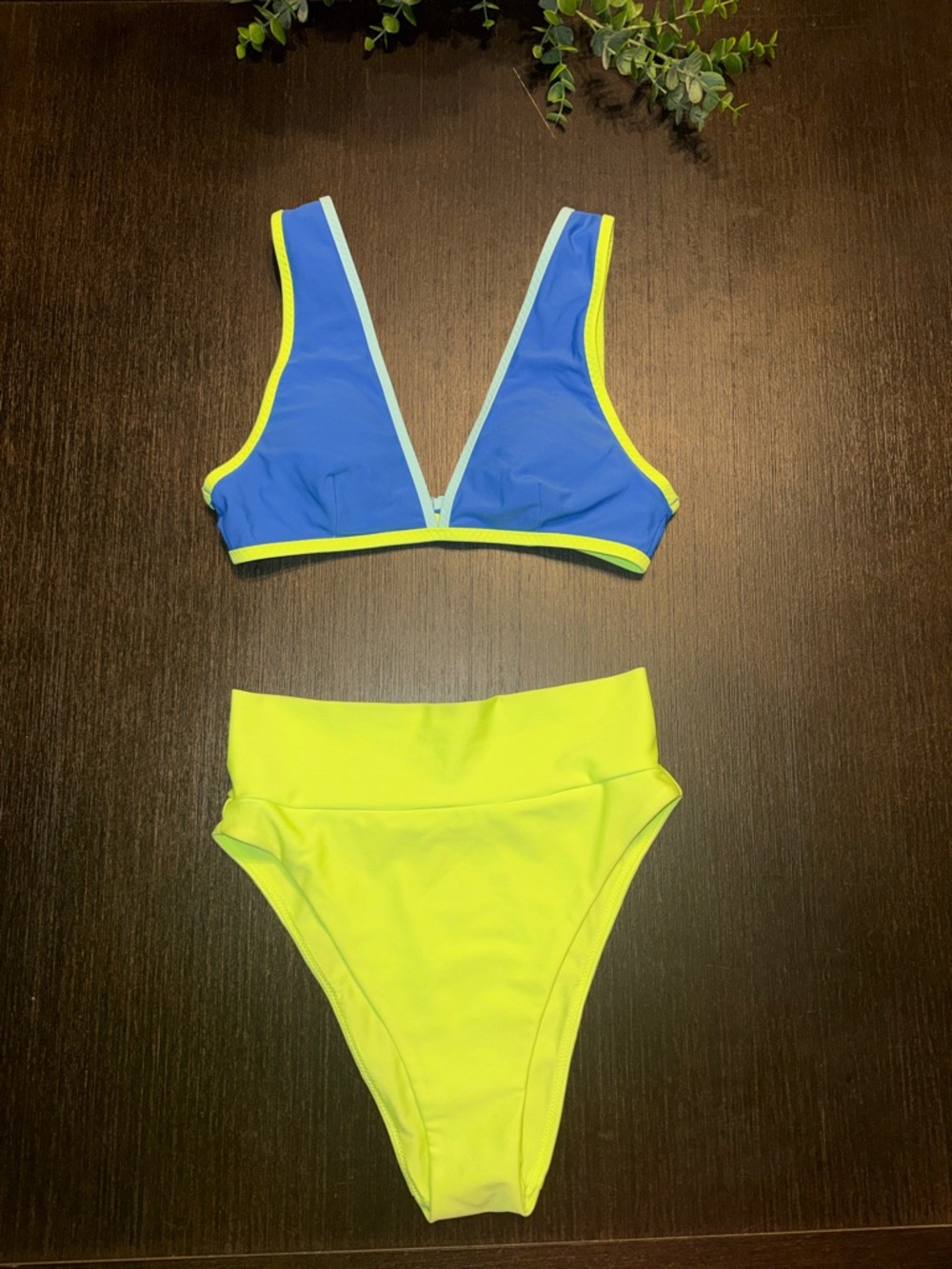 aerie Neon Yellow Bikini Top